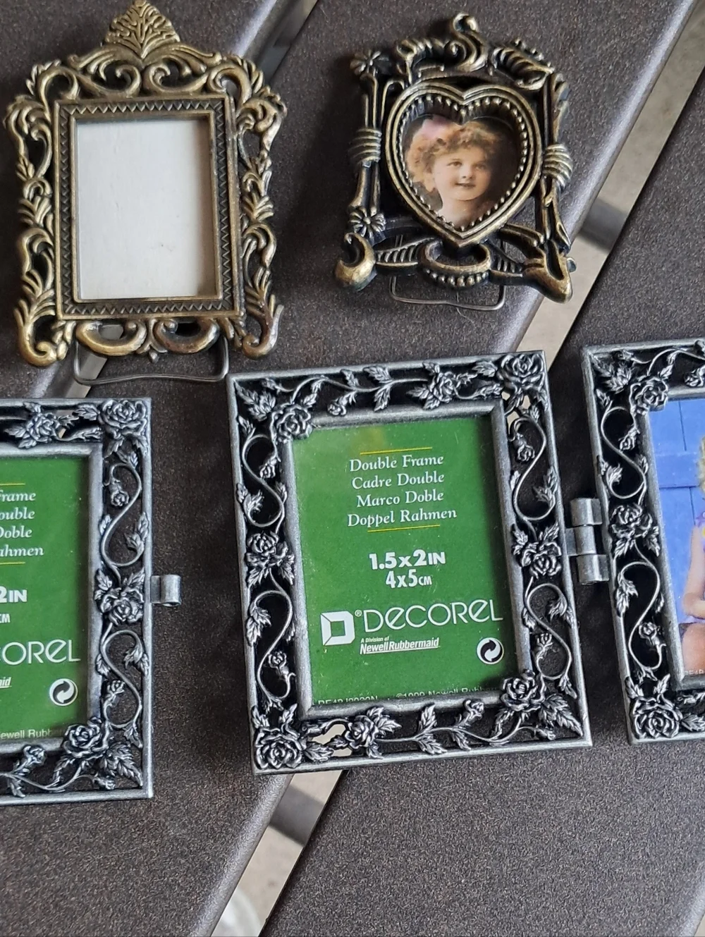 5 Victorian Mini Picture Frames